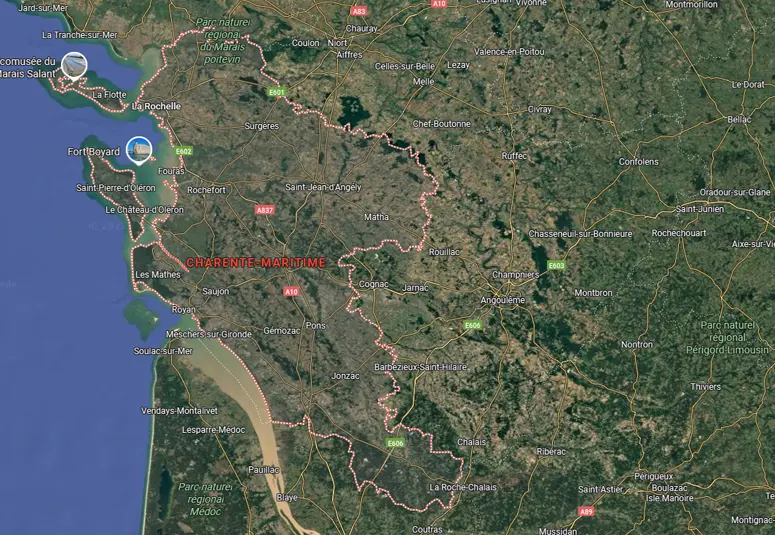 Carte de la zone d’intervention SAPA Surgère