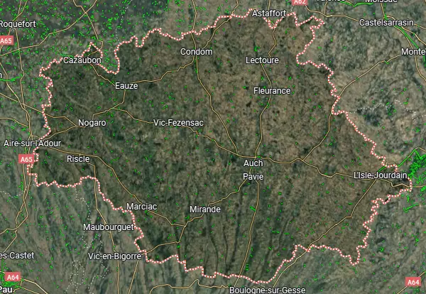 Carte de la zone d’intervention SAPA dordogne