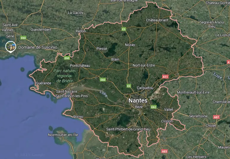 Carte de la zone d’intervention SAPA Loire Loire-Atlantique