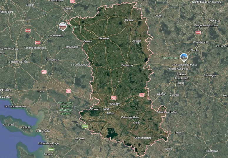 Carte de la zone d’intervention SAPA Haute-Pyrénées