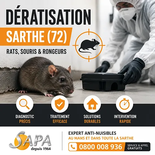 Deratisation LE MANS SARTHE